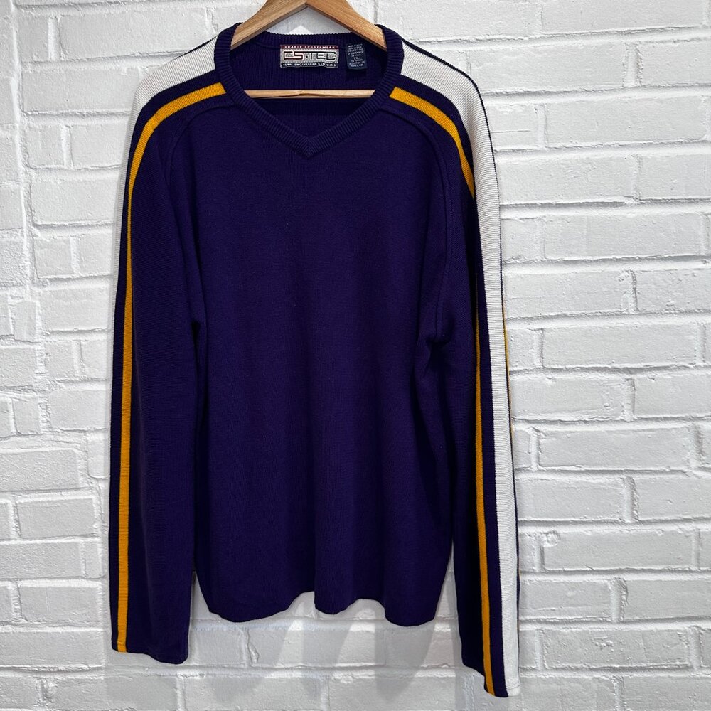 Vintage LSU Tigers Crable Sportswear Men’s Cotton Blend Sweater XXL 2XL